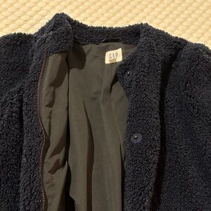 GAP Navy Blue Sherpa Jacket